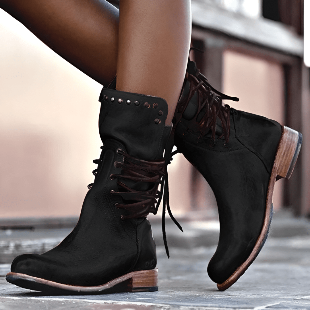 Annia - Bottes en cuir avec lacets